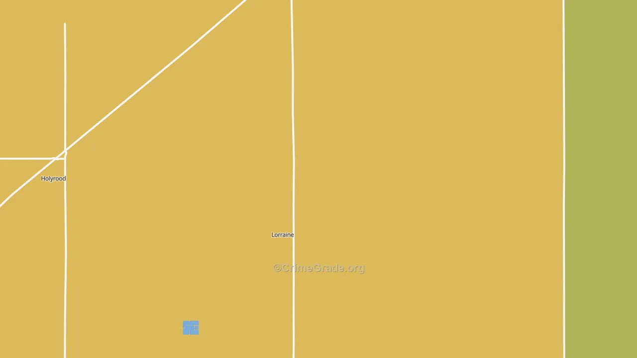 Lorraine, KS Map of Theft Rates