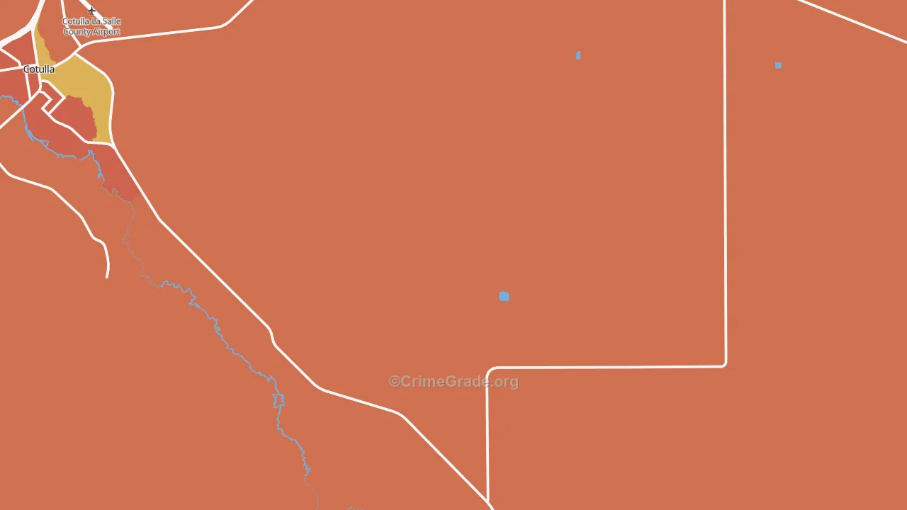Los Angeles, TX Map of Theft Rates