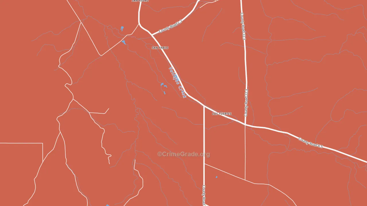 Los Fuertes, CO Map of Theft Rates