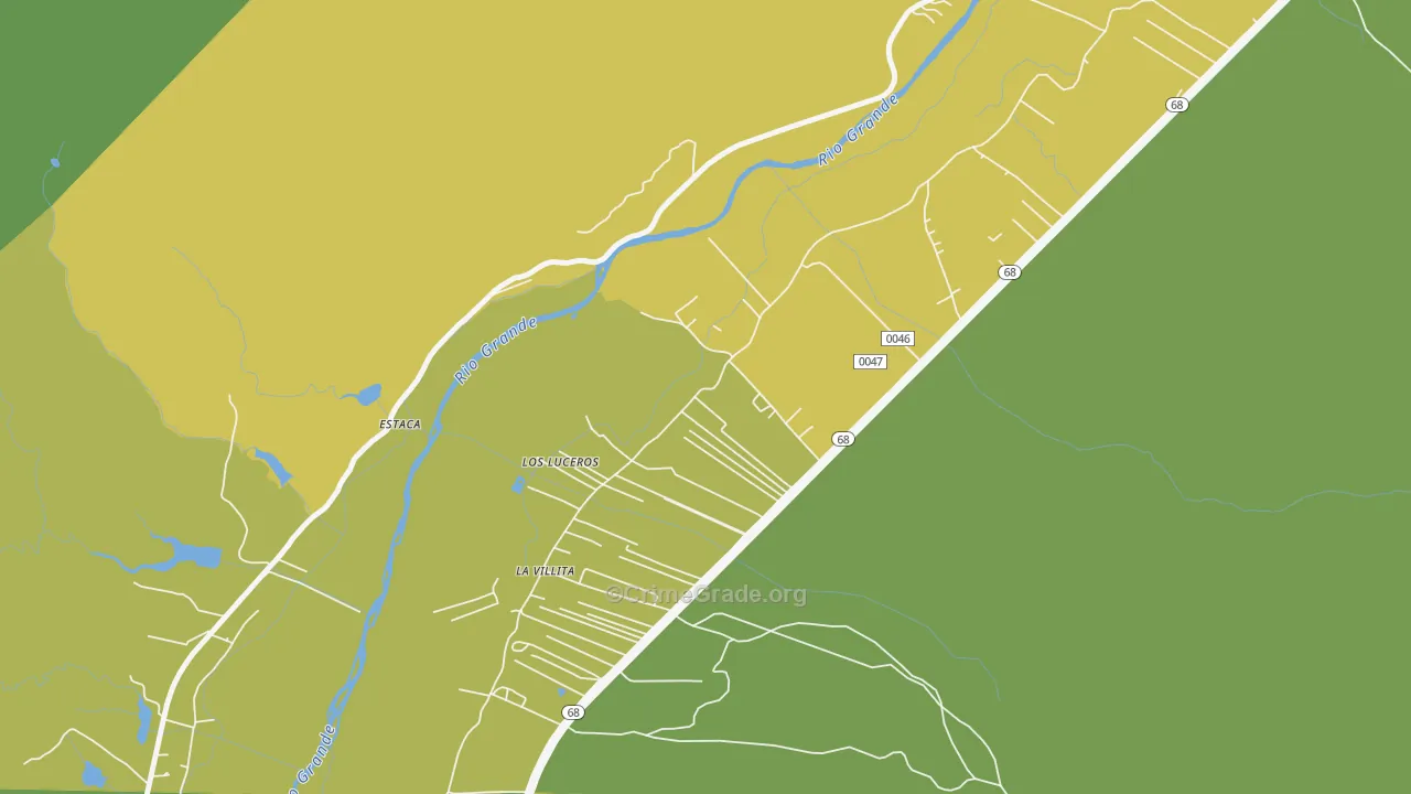 Los Luceros, NM Map of Theft Rates