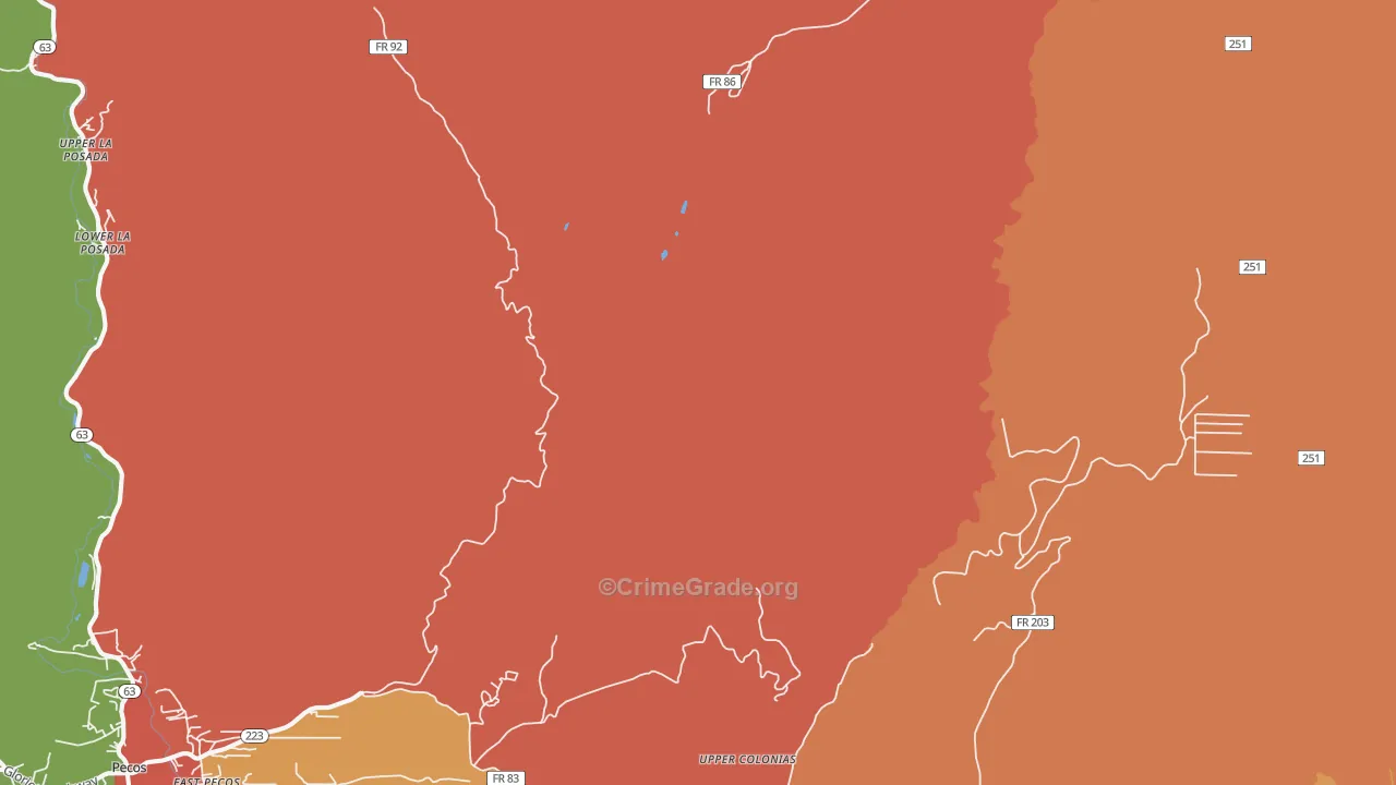 Los Pachecos, NM Map of Theft Rates