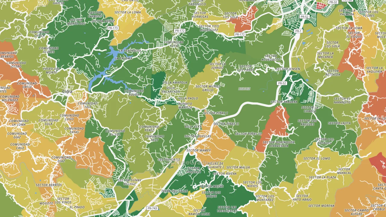 Los Panes, PR Map of Theft Rates