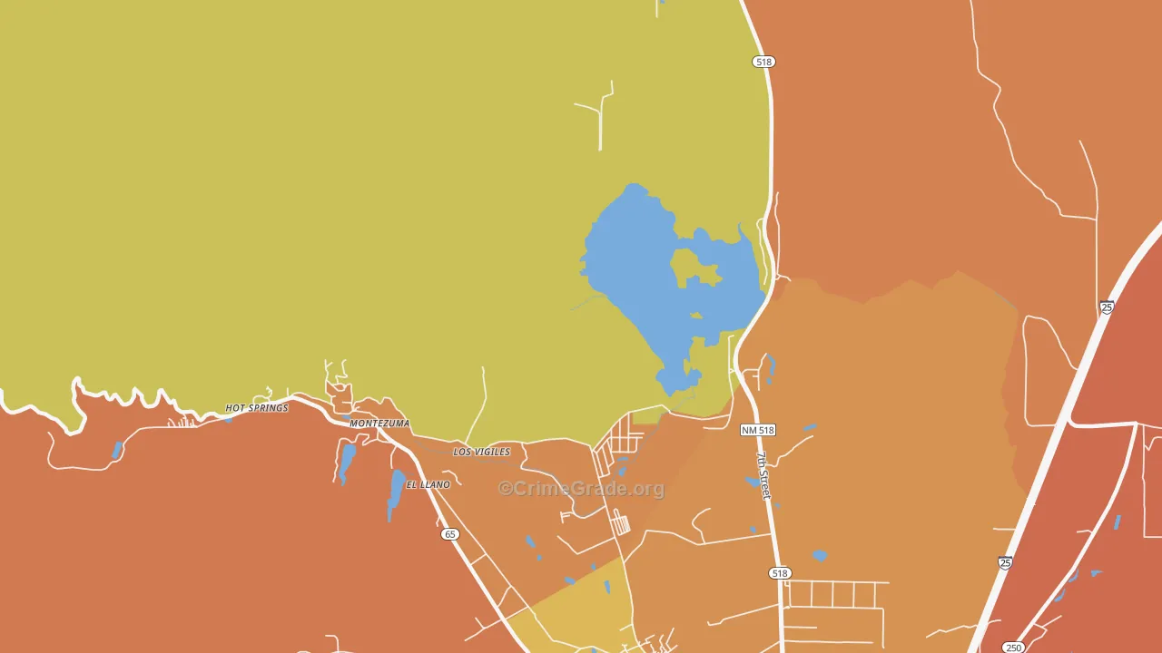 Los Vigiles, NM Map of Theft Rates