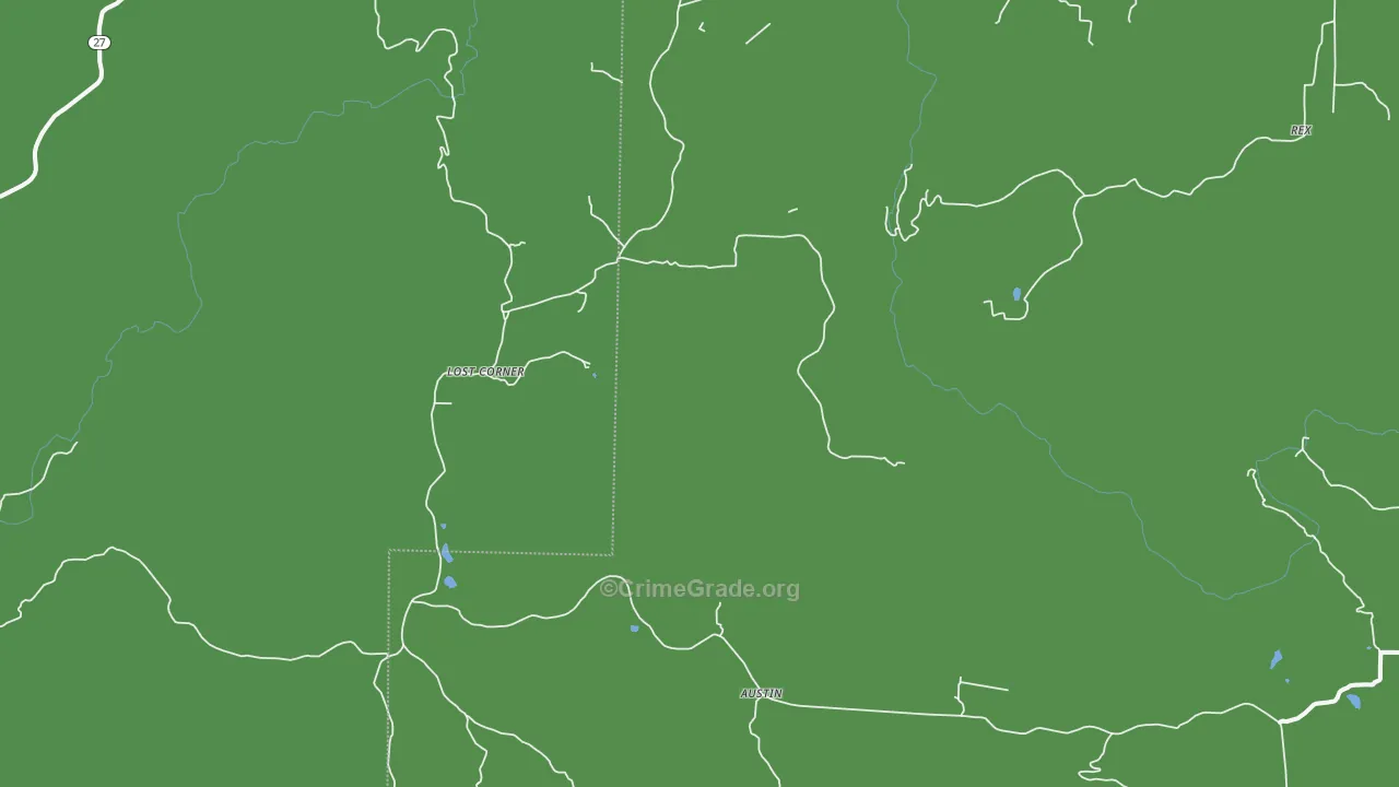 Lost Corner, AR Map of Theft Rates