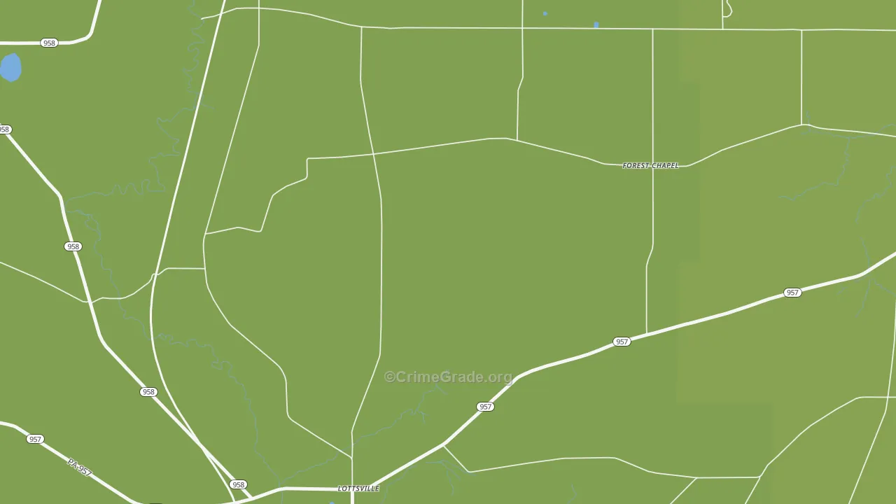 Lottsville, PA Map of Theft Rates