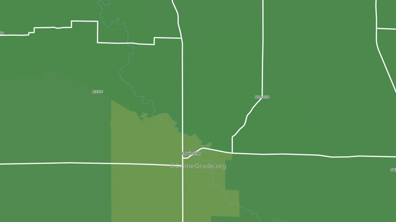 Louisville, IL Map of Theft Rates