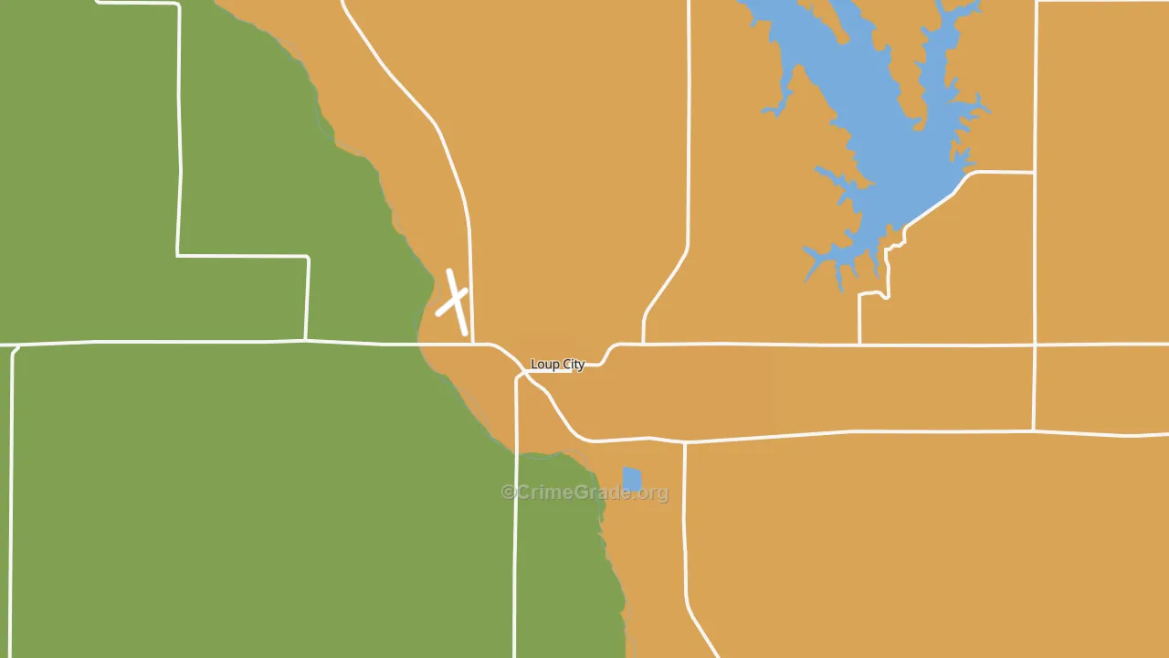 Loup City, NE Map of Theft Rates