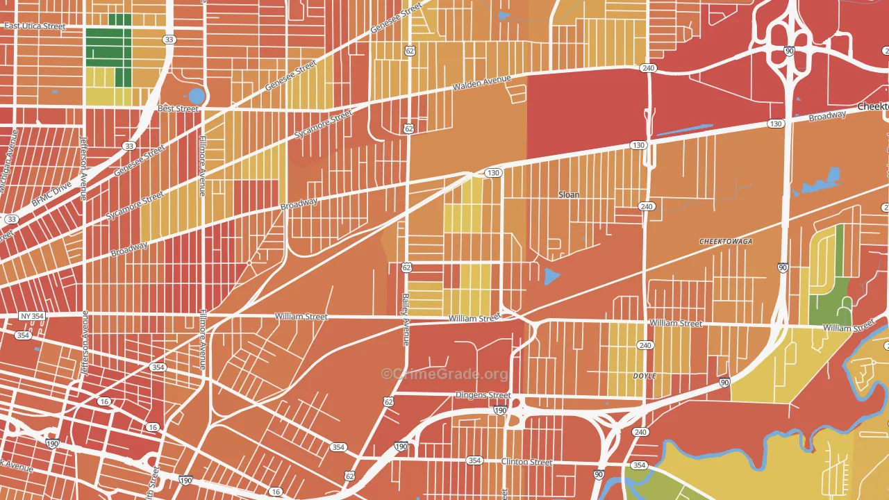 Lovejoy, Buffalo, NY Map of Theft Rates