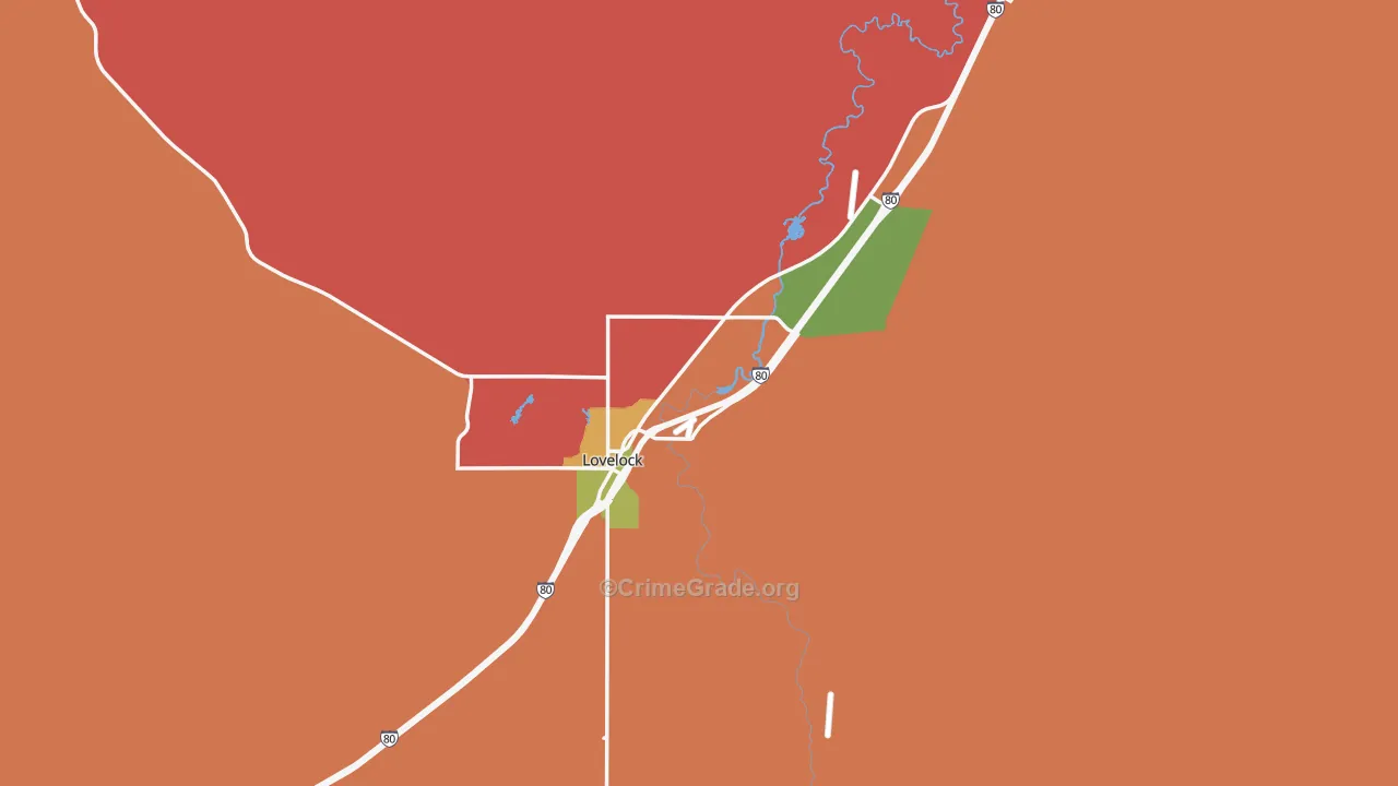 Lovelock, NV Map of Theft Rates