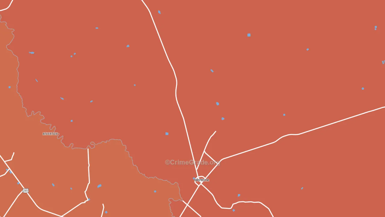 Loving County, TX Map of Theft Rates