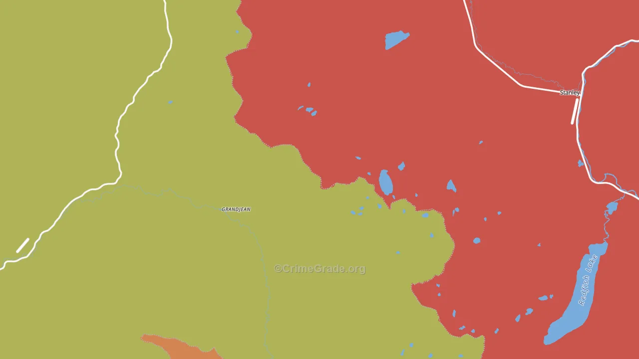 Lower Stanley, ID Map of Theft Rates