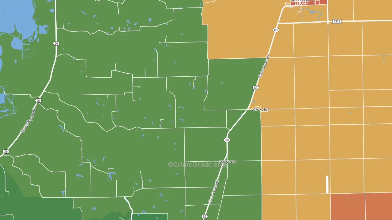 Lowpoint, IL Map of Theft Rates