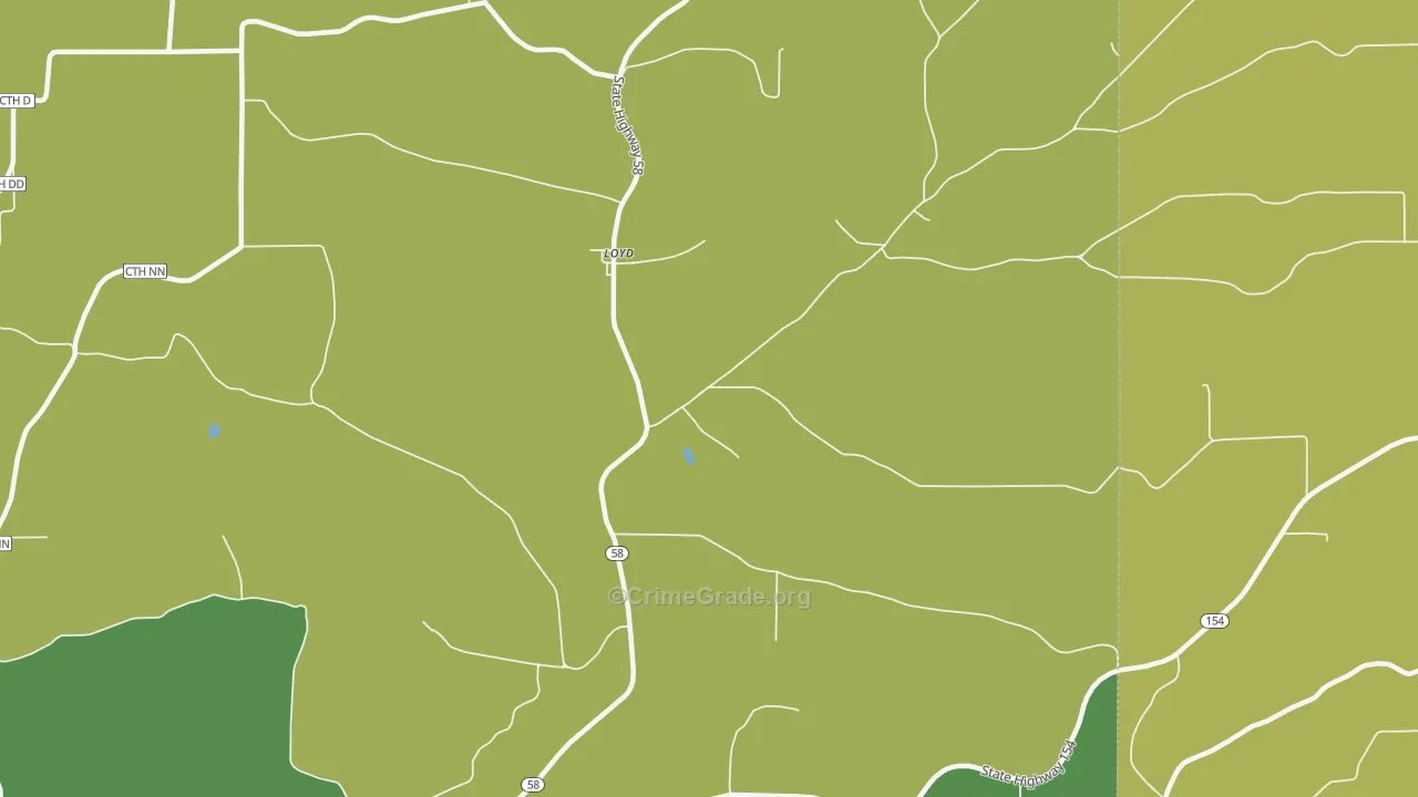 Loyd, WI Map of Theft Rates