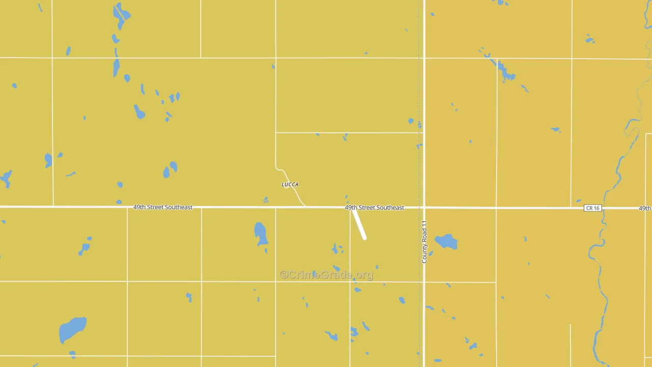 Lucca, ND Map of Theft Rates