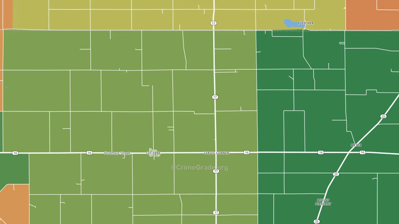 Lucerne, IN Map of Theft Rates