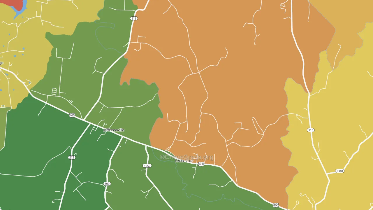 Lucky Stop, KY Map of Theft Rates