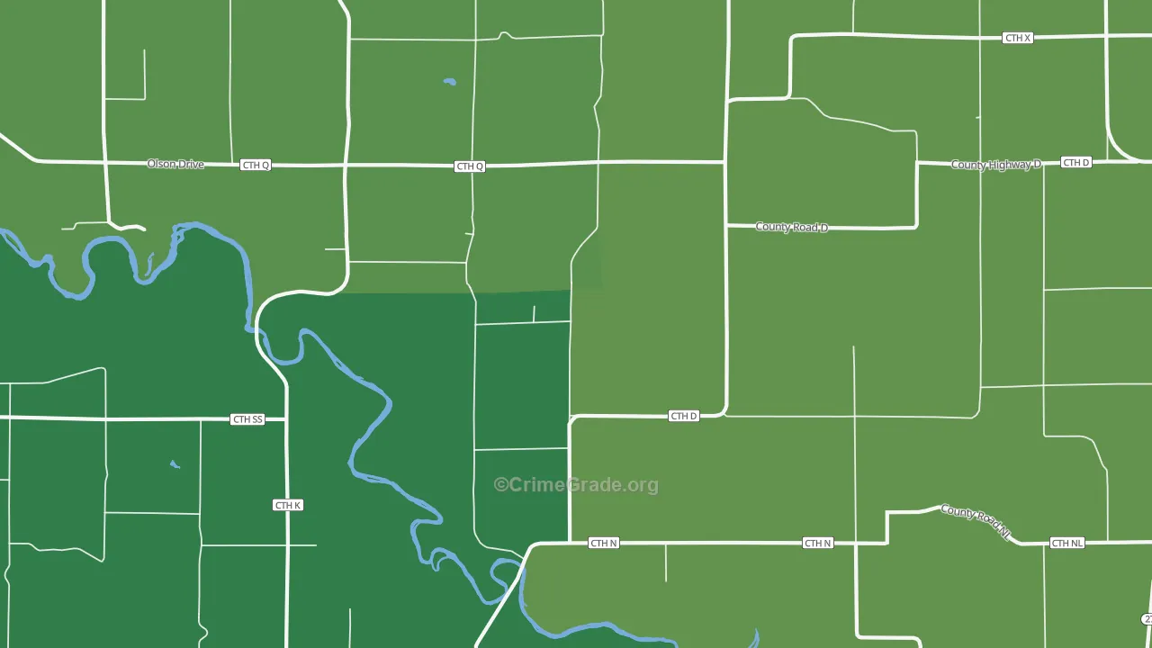 Ludington, WI Map of Theft Rates