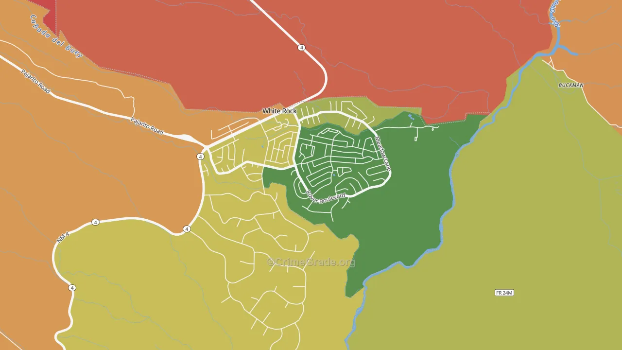 Lumberton, NM Map of Theft Rates