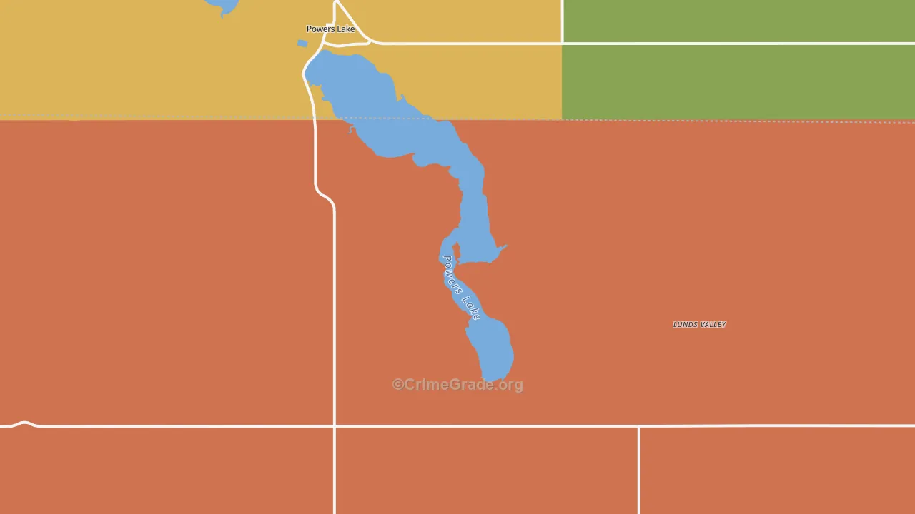 Lunds Valley, ND Map of Theft Rates