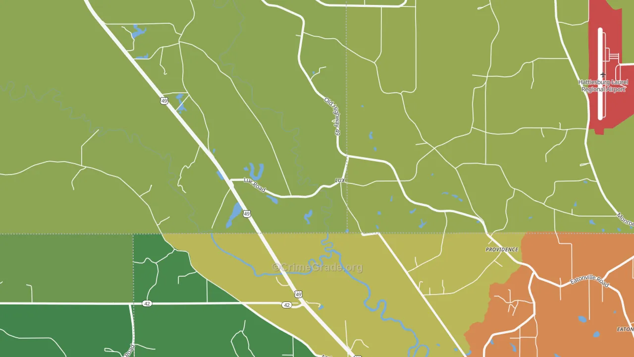 Lux, MS Map of Theft Rates