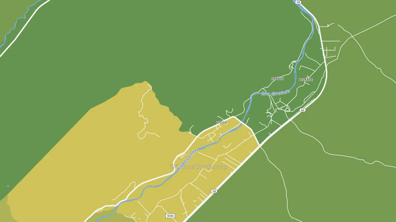 Lyden, NM Map of Theft Rates