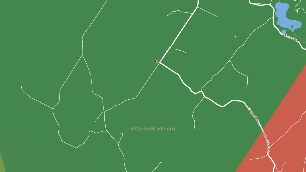 Lyman, NH Map of Theft Rates