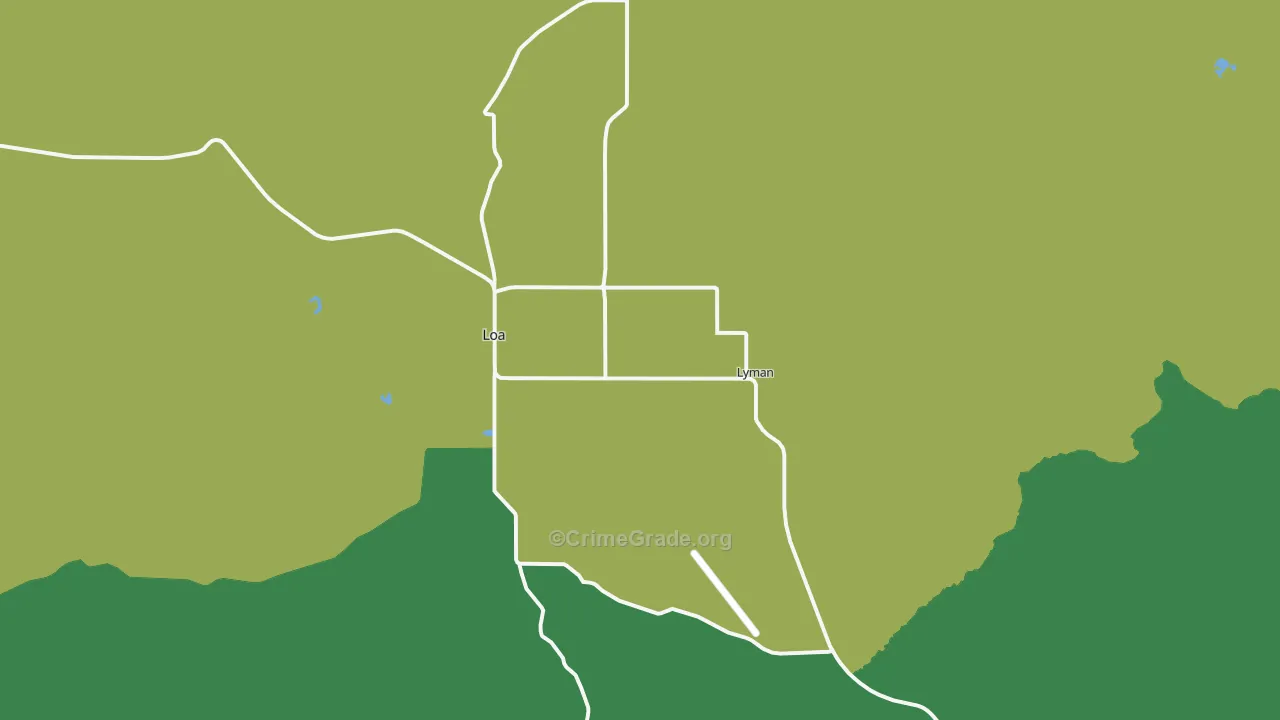 Lyman, UT Map of Theft Rates