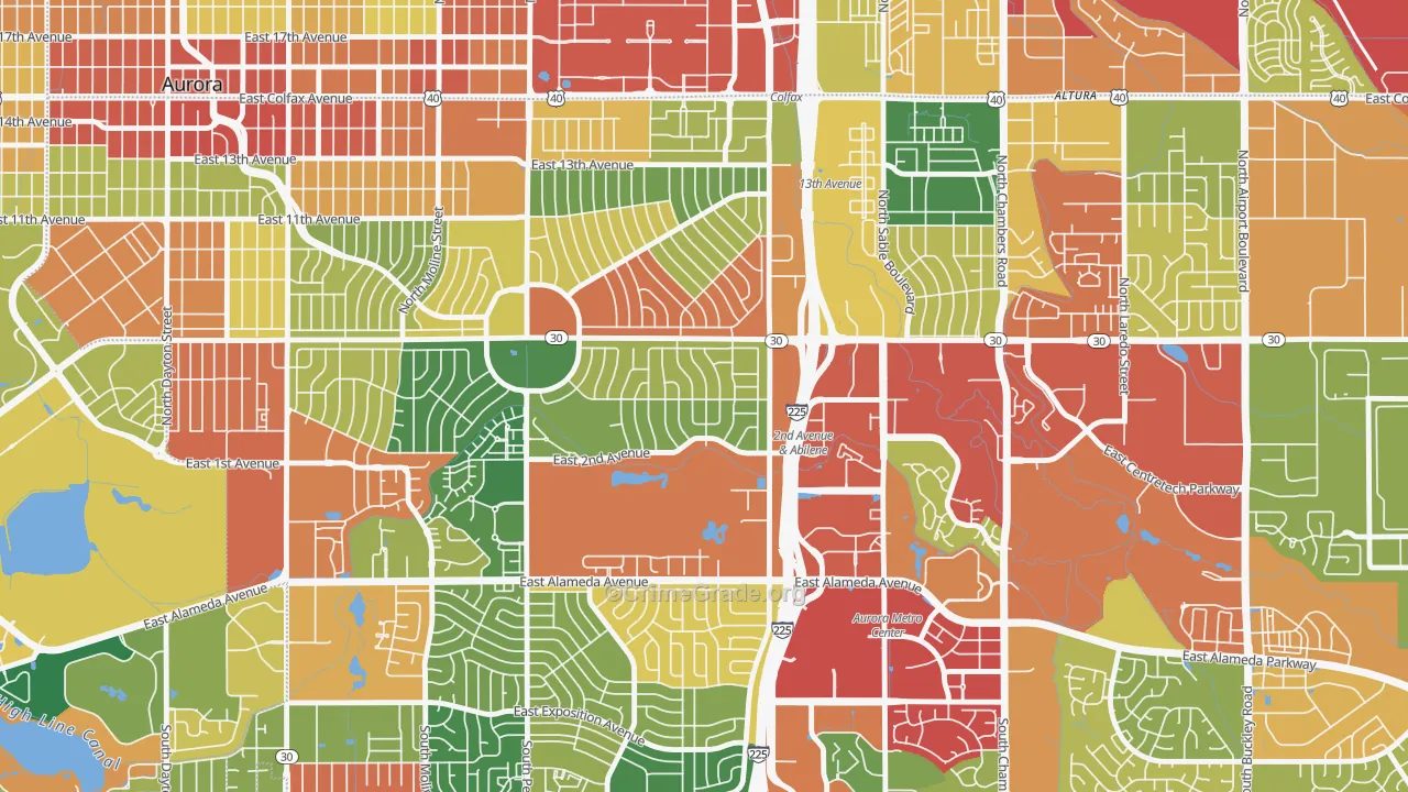 Lynn Knoll, Aurora, CO Map of Theft Rates
