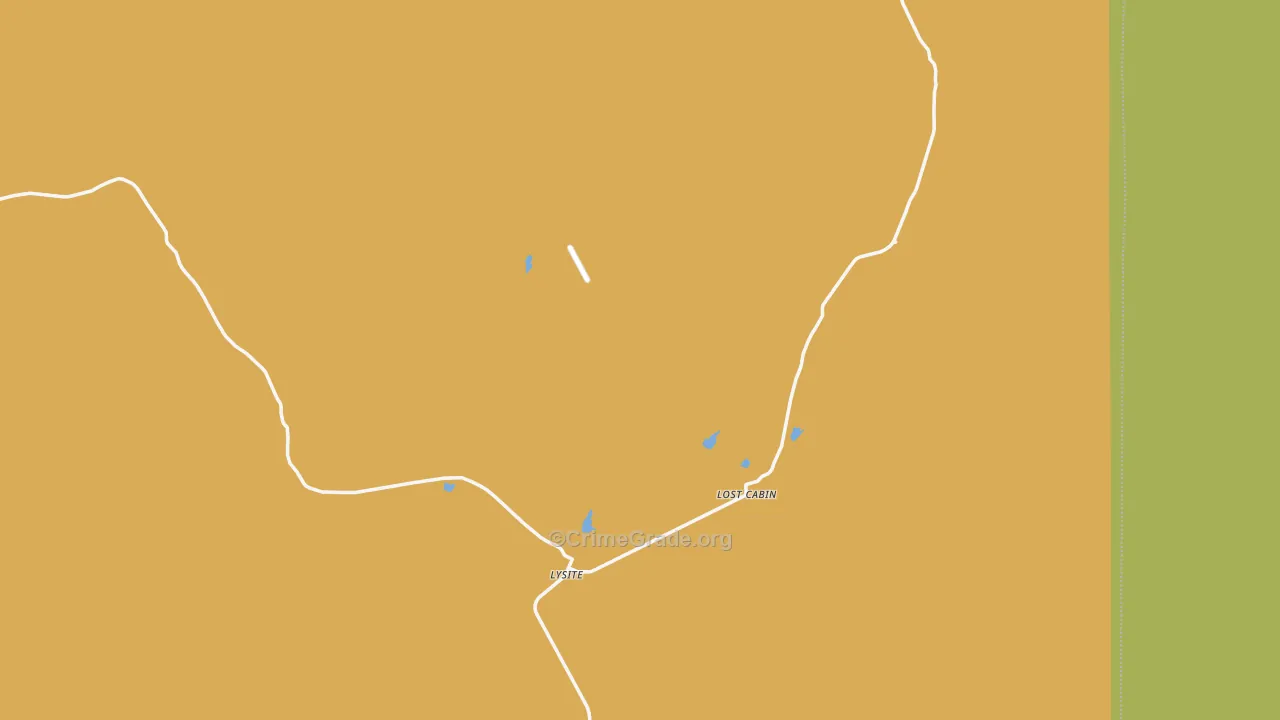Lysite, WY Map of Theft Rates