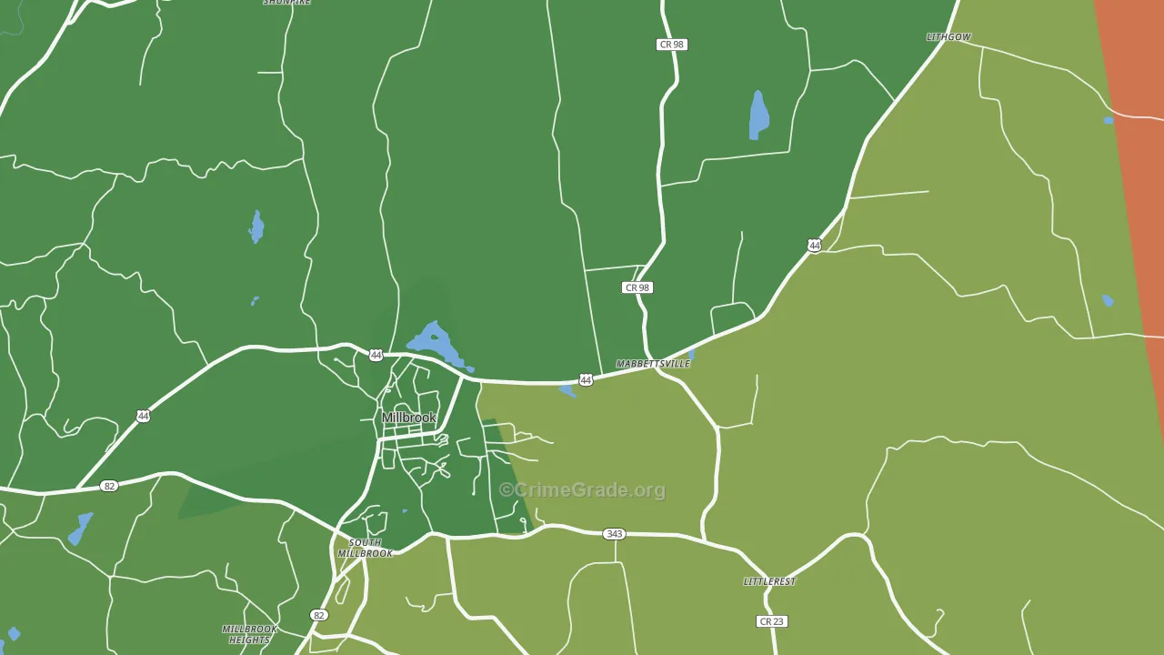 Mabbettsville, NY Map of Theft Rates
