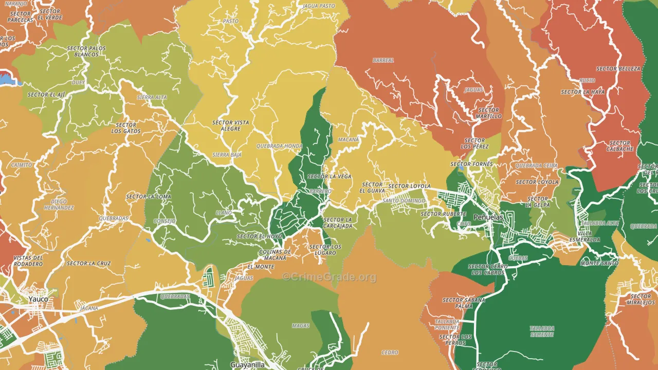 Macana, PR Map of Theft Rates