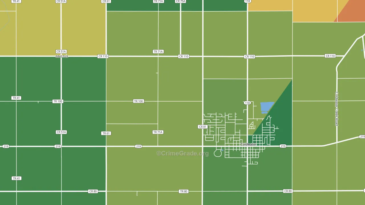 Macedon, OH Map of Theft Rates
