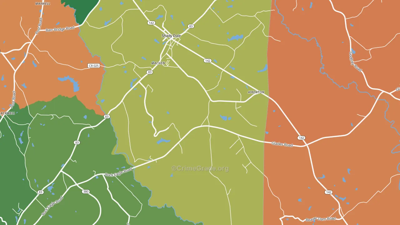 Machen, GA Map of Theft Rates