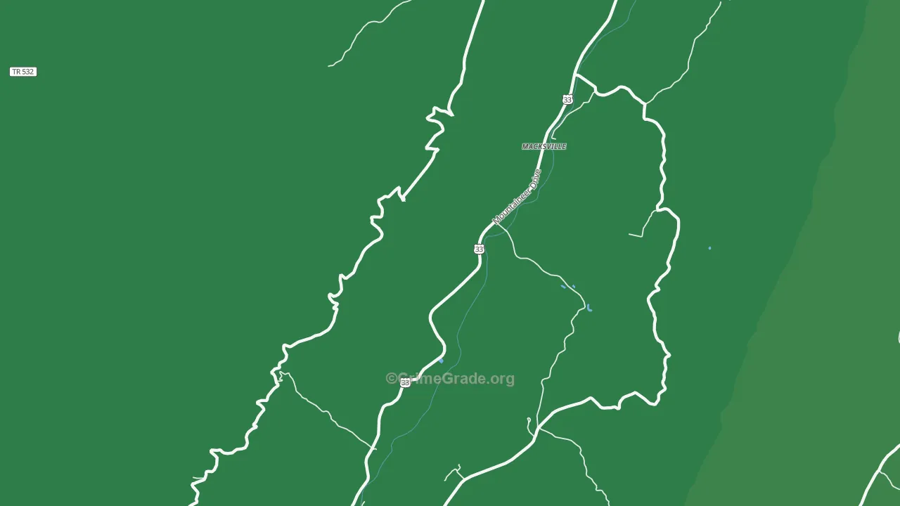 Macksville, WV Map of Theft Rates