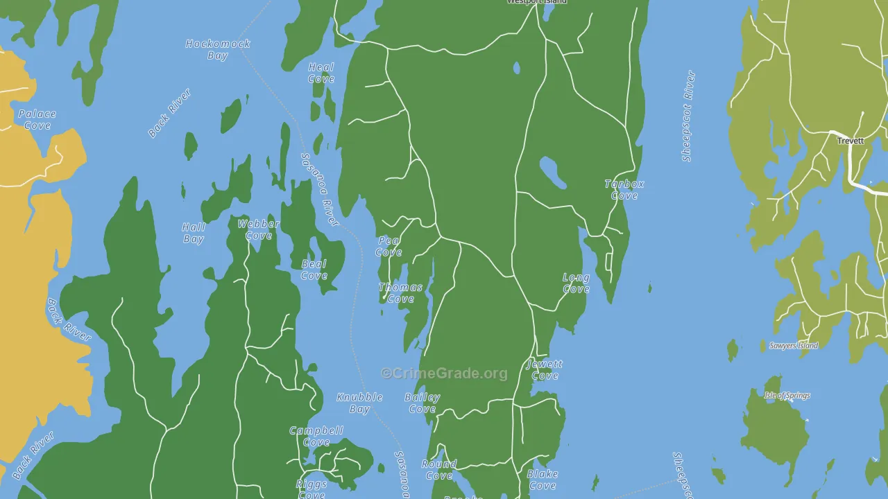 MacMahan, ME Map of Theft Rates