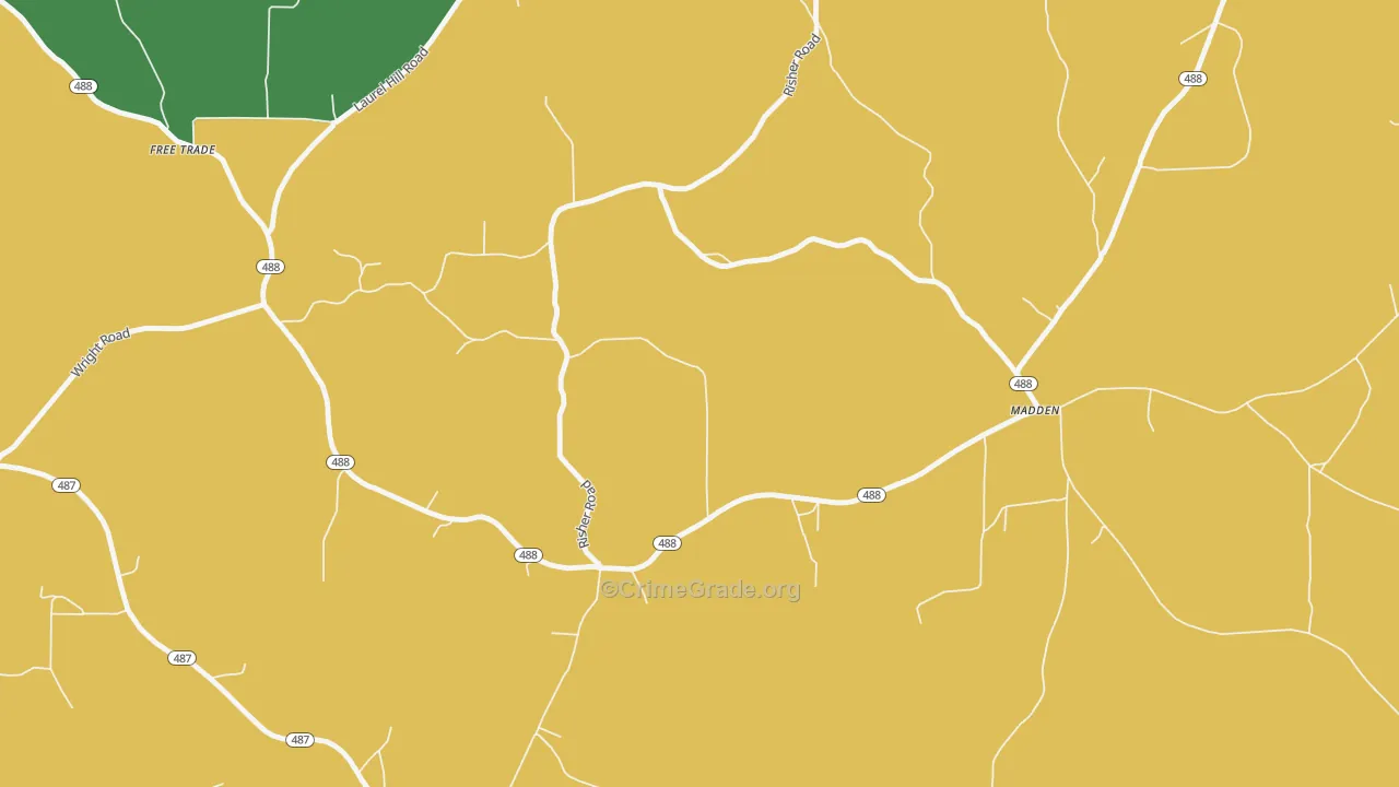 Madden, MS Map of Theft Rates