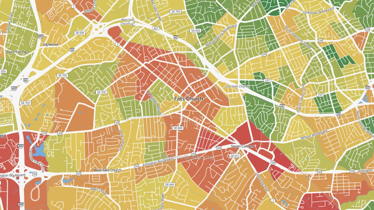 Madison Condominium, Falls Church, VA Map of Theft Rates
