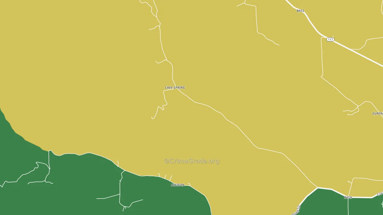 Madison Crossroads, AL Map of Theft Rates