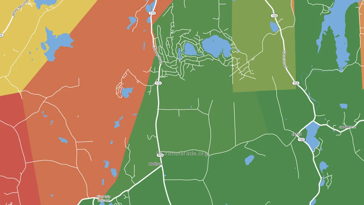 Madison, NH Map of Theft Rates