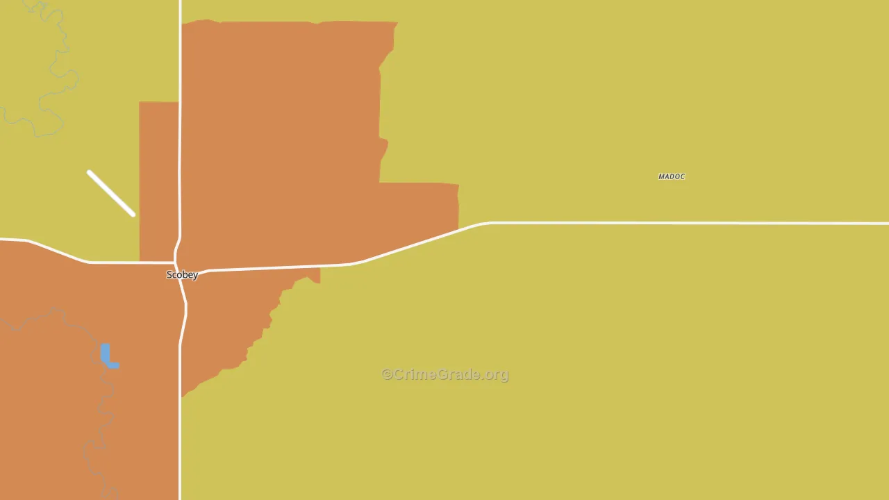 Madoc, MT Map of Theft Rates