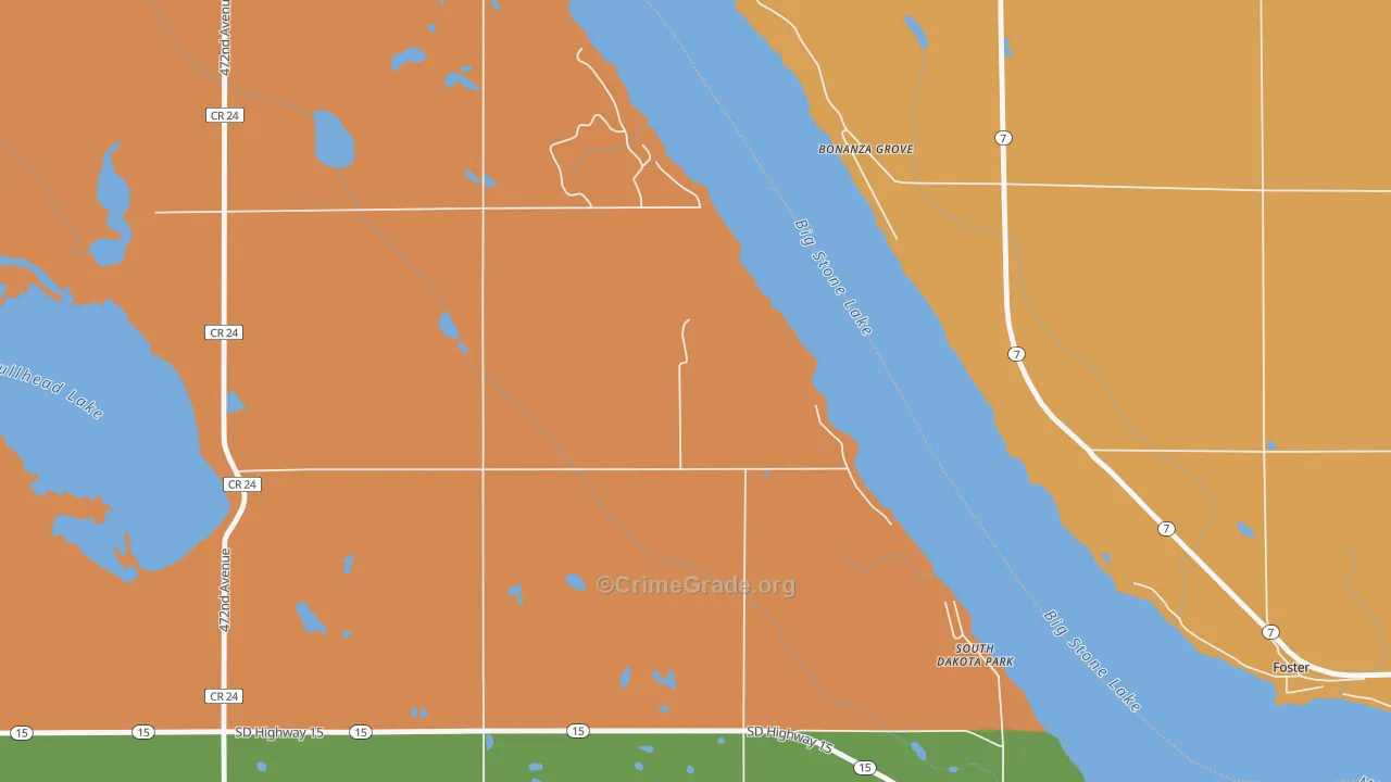 Madsen Beach, SD Map of Theft Rates