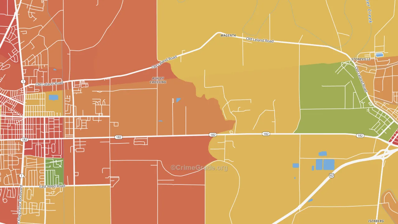 Magenta, MS Map of Theft Rates
