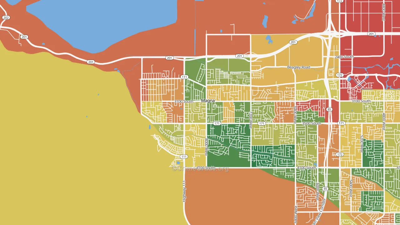 Magna, UT Map of Theft Rates