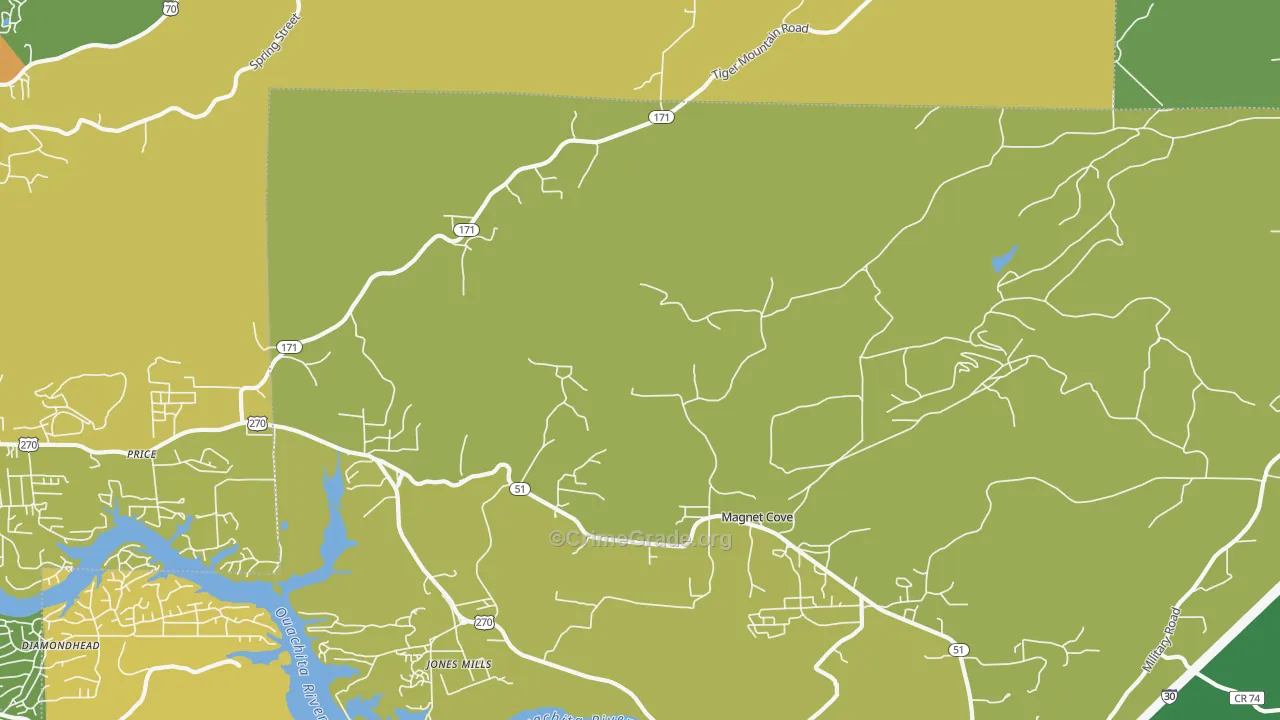 Magnet Cove, AR Map of Theft Rates