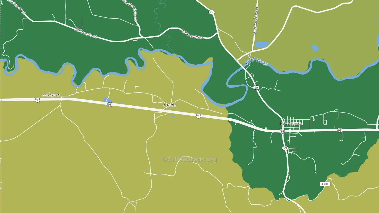 Mahned, MS Map of Theft Rates