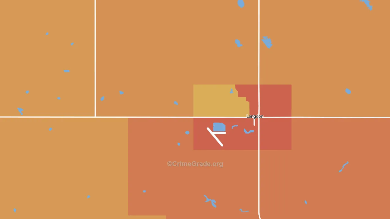 Maida, ND Map of Theft Rates