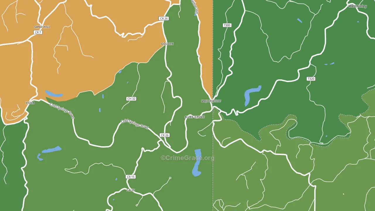 Majorsville, WV Map of Theft Rates