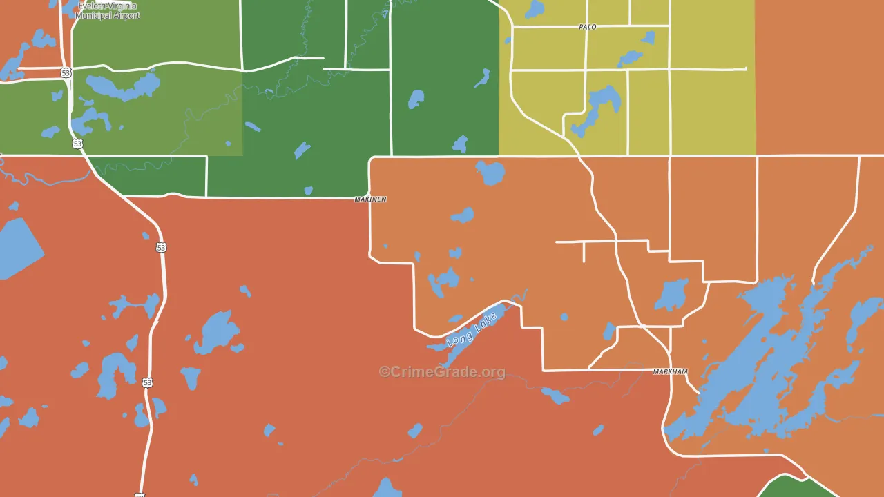 Makinen, MN Map of Theft Rates