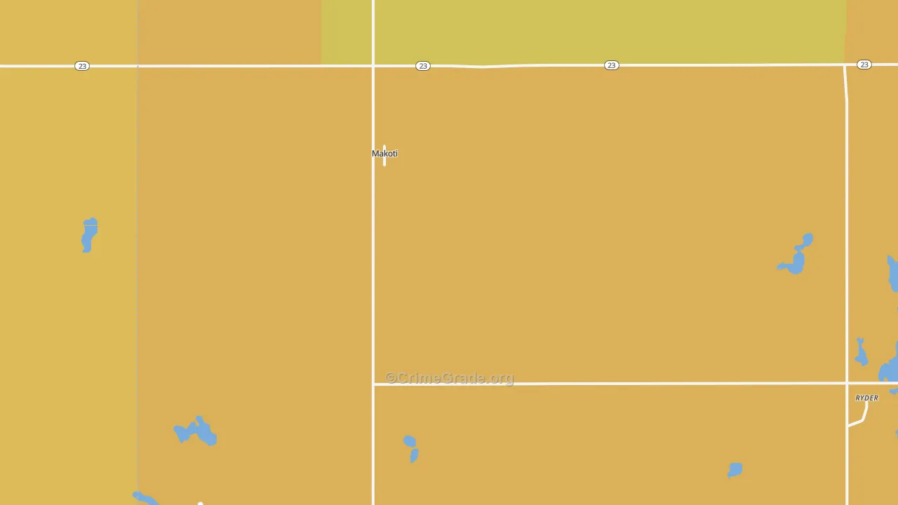 Makoti, ND Map of Theft Rates