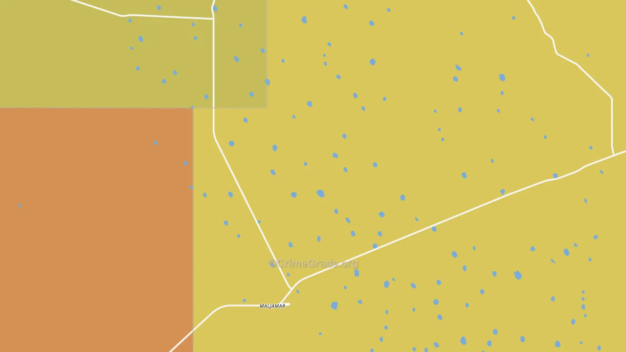 Maljamar, NM Map of Theft Rates